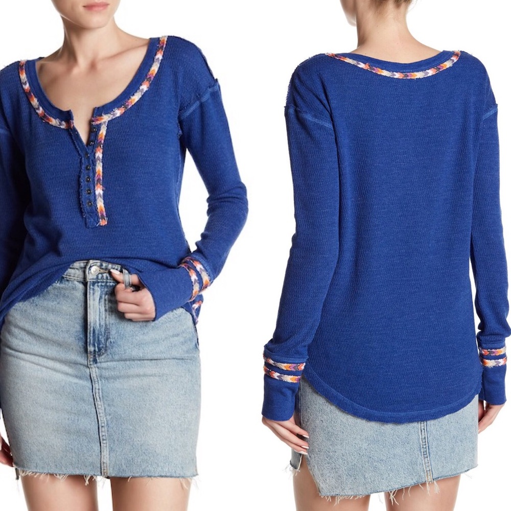 ❄️PD❄️ Free People Rainbow Thermal Tee (M)